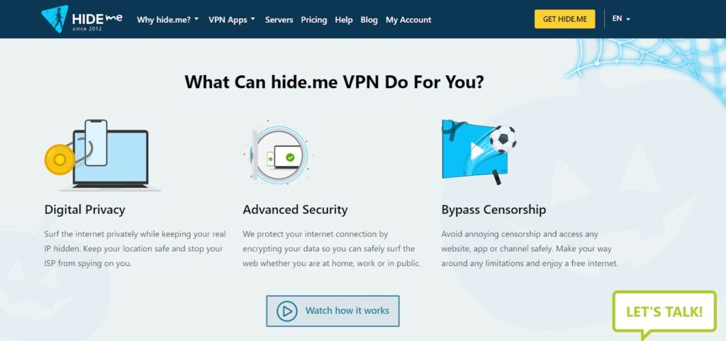 Quyền riêng tư đảm bảo khi sử dụng Hide.me VPN